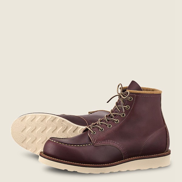 Bottes Red Wing Heritage - Classic Moc - 6-Inch Mesa Cuir - Bordeaux - Homme 092TDHWIX